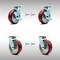 Service Caster 6 Inch SS Poly on Aluminum Caster Set with Roller Bearings 4 Swivel Lock 2 Brake SCC-SS30S620-PAR-TLB-BSL-2-BSL-2 - alternate 6